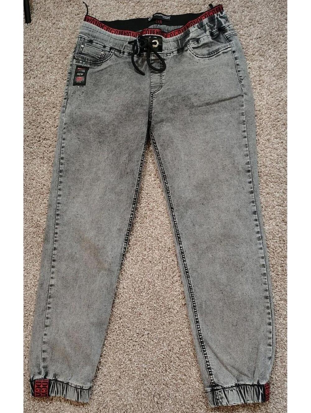 Avant Garde Jeans Japanese style denim y2k rare size 32 Stretch Gray String